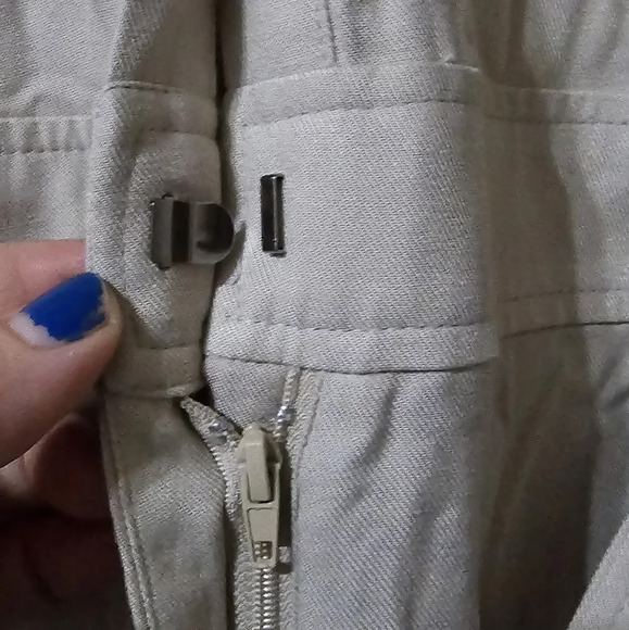 Simply Vera Wang Wide Cropped Leg Utility Jumpsuit in Khaki, Belted, XXL, EUC! - Picture 11 of 13